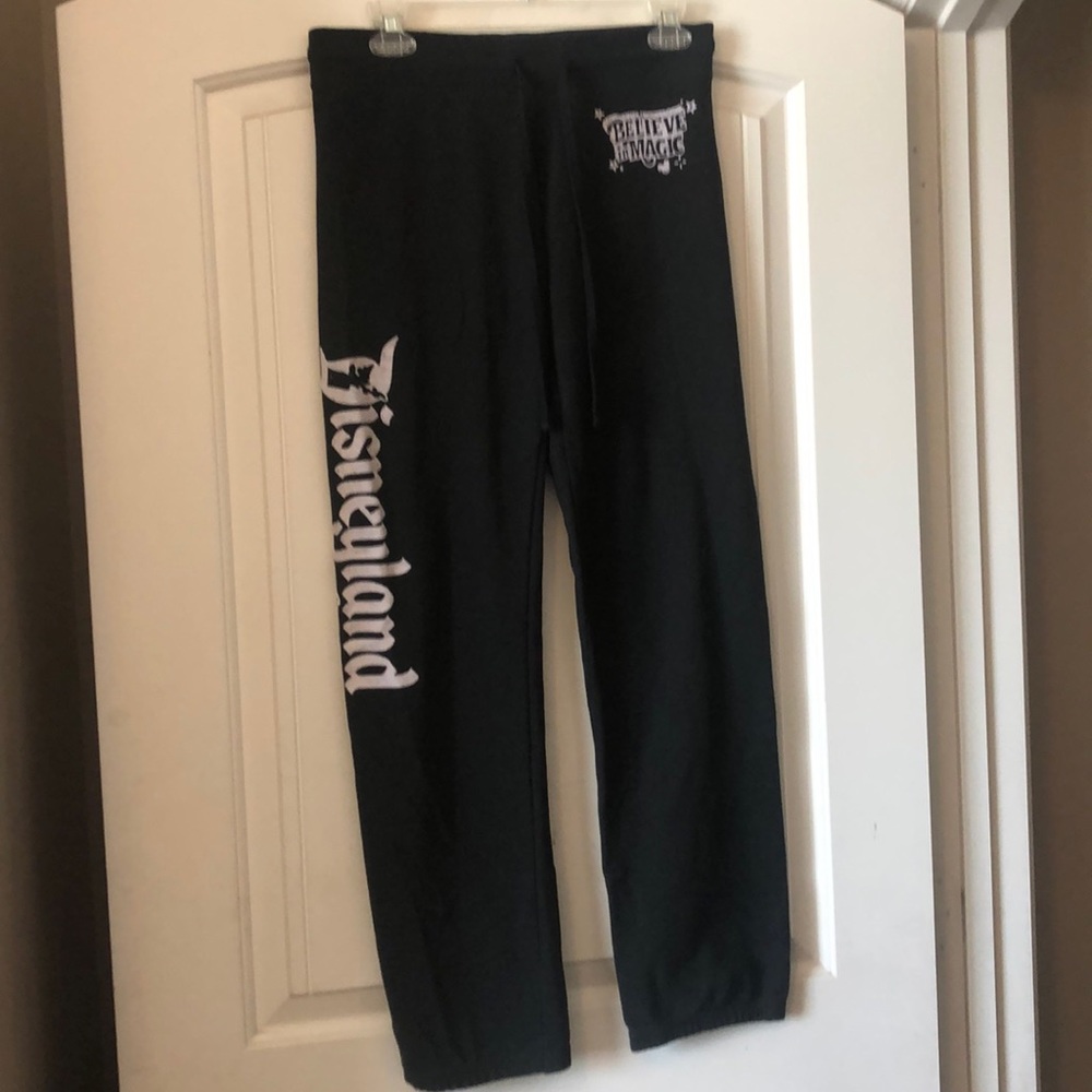 Disney Black Sweats Believe In Magic Disneyland